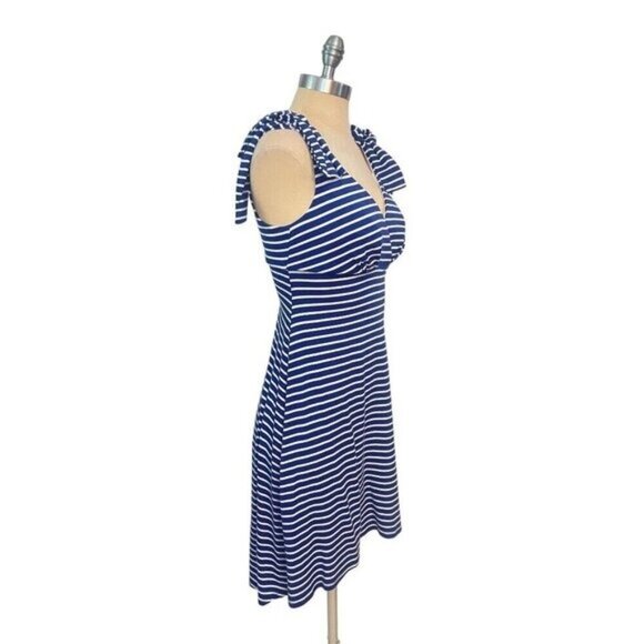 Trina Turk Blue & White Striped Beach Dress Built in bra Size 2 - Picture 2 of 5